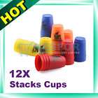 NEW 12 SPEED STACKS STACKING CUPS FLYING SET GREEN REGULAR COMPETITION 