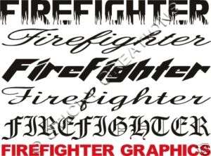 FIREFIGHTER Windshield Sticker Decal Graphic Window Car  