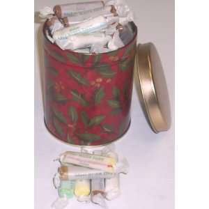 Scotts Cakes Assorted Salt Water Taffy in a Holly Can  