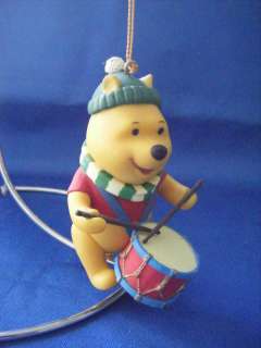 Disney Christmas Ornament   Winnie the Pooh, drums, New  
