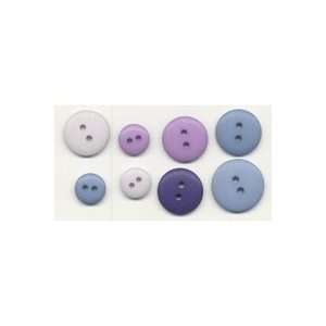    Matte Finish Button Assortment Violette 32ct (6 Pack)