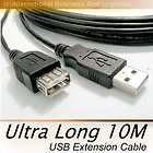 NEW 10M 10 Metre 32ft USB 2.0 Extension Cable Male to Female M/F Cord 