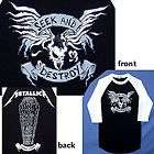 METALLICA SEEK & DESTROY TOUR 2008 09 JERSEY RAGLAN SHIRT XL NEW
