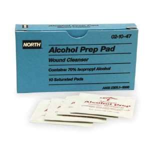  NORTH BY HONEYWELL 021047 Alcohol Prep Pads,1 x 2 1/2 In 