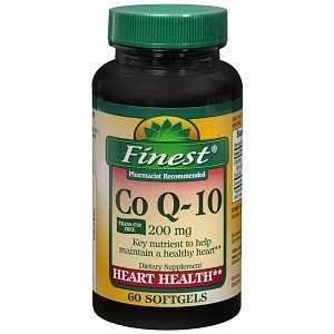  Finest Co Q 10 200 Mg Softgels, 60 ea Health & Personal 