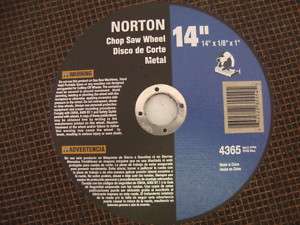Norton 14 in. Metal Abrasive Cut Off Blade 10 Pack  