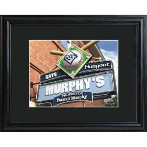  MLB Tampa Bay Rays Pub Print in Wood Frame