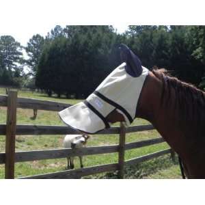  Full Face Horse Shade with sheepskin and ears Sports 