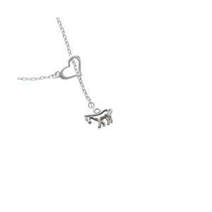  Horse   Outline Heart Lariat Charm Necklace Arts, Crafts 