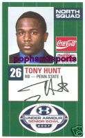 TONY HUNT   2007 SENIOR BOWL CARD   PENN STATE ST.  