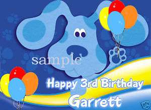 BLUES CLUES Edible Birthday CAKE Image Icing Topper  