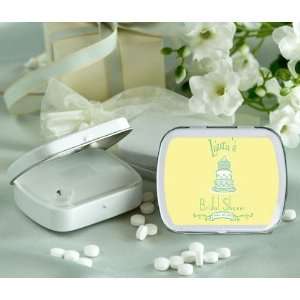   Cake Design Personalized Glossy White Hinged Mint Box (Set of 24