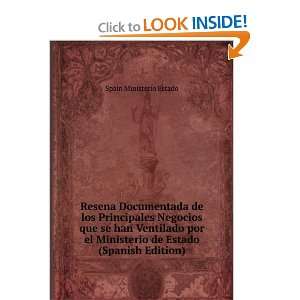   Ministerio de Estado (Spanish Edition) Spain Ministerio Estado Books