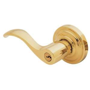   Brass Estate Wave Style Full Dummy Door Knob Set with Classic Rose