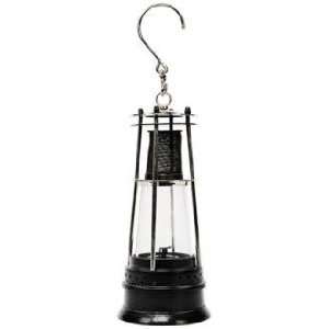    Black and Nickel 13 High Oil Burning Miners Lamp