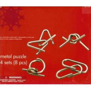  Mind Teaser Metal Puzzle (4 sets) 