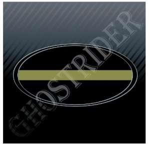 Thin Green Line American Forces Military Oval Flag Car Trucks Sticker 