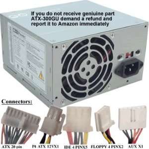  Genuine ATX 300GU 300W Power Supply (NOT A SUBSTITUTE) for 