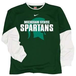  Michigan State Spartans Youth Nike 2 Fer Layered Long 