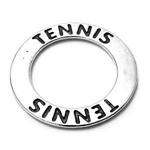  .925 Sterling Silver Tennis Ring Charm or Pendant 