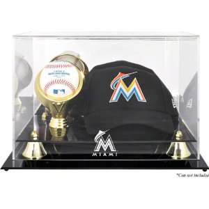  Miami Marlins Acrylic Cap and Baseball Logo Display Case 