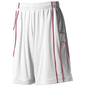  A4 Moisture Mgmt Game Basketball Shorts WHITE/CARDINAL 