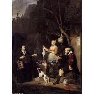 FRAMED oil paintings   Gabriel Metsu   24 x 32 inches   The Poultry 