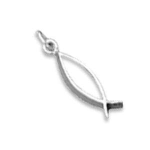    Ichthys Ichthus Christian Fish Sterling Silver Charm Jewelry