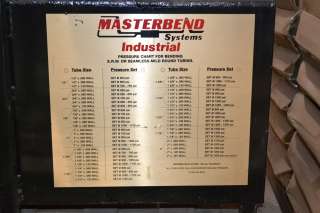Masterbend Systems Industrial Hydraulic Tube and Pipe Bender  