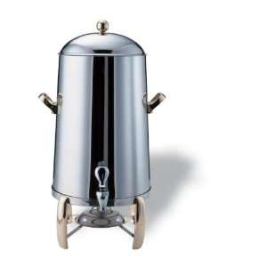 Service Ideas Insulated Stainless Coffee Urn with Gold Accents  3 