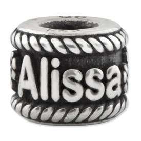 Sterling Silver Antiqued 925 Reflections Beads® Personalized Name 