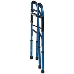 Mabis Two Button Release Aluminum Folding Walkers w/ Rubber Tips 