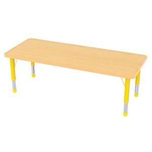 24 x 60 Rectangular Adjustable Laminate Preschool Table 