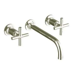   Angle Spout and Cross Handles, Valve Not Included, Vibrant Polished