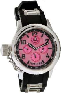 NEW INVICTA LADIES RUSSIAN DIVER PINK MOTHER OF PEARL DIAL LEFTY WATCH 
