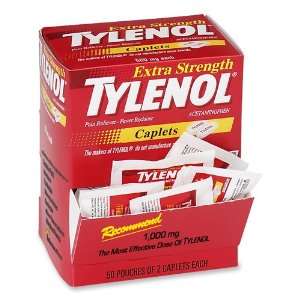  Tylenol Extra Strength Caplet Refills 2/PK 50 PK/BX 