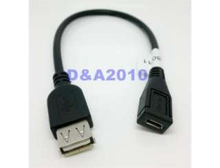 USB 2.0 A female to Micro USB B female adapter cable FF  