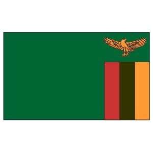  Zambia Flag 3ft x 5ft Nylon Patio, Lawn & Garden