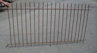Antique Wrought Iron Fencing Railing   8 foot section, multiples 
