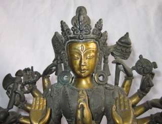 Tibet Tibetan Gilt Bronze Maha Cundi Bodhisattva Statue  