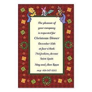    Pooh & Tigger Presents Holiday Invitations