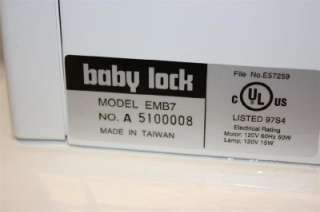 Baby Lock EMB7 Embellisher Sewing Machine  
