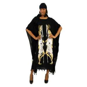  Massai Warrior Kaftan  Black 