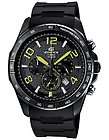 Casio Mens EFR516PB 1A3V Black Resin Quartz Watch with Black Dial
