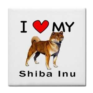  I Love My Shiba Inu Tile Trivet 