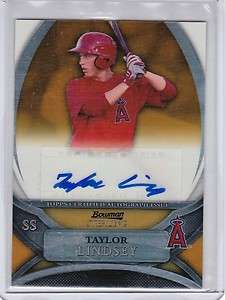 TAYLOR LINDSEY 2010 Bowman Sterling Gold Refractor AUTO  