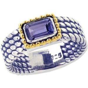   Bead Detailed Ring Iolite in full,half,quarter sizes from 5 to 9_6
