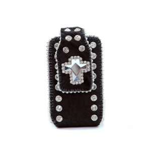   Cowhide with Rhinestone Cellphone ipod iphone holder