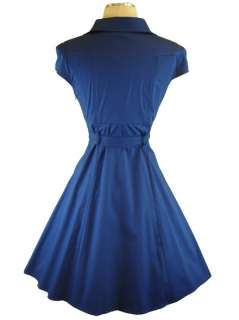 50s Style Blue SODA FOUNTAIN Lucy PINUP Day Dress  