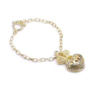  Juicy Inspired Heart and Crown Couture Bracelet 
